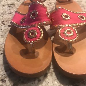 Summer sandals Jack Rogers Bright pink and gold